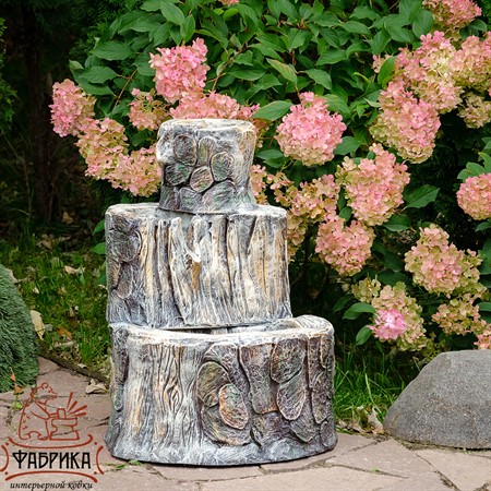 Фонтан три пенька для сада U08992