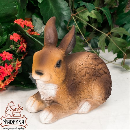 Фигура зайчонок, цвет: коричневый