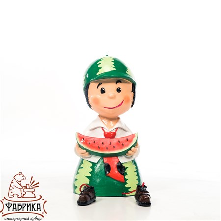 Садовая фигура Гном арбуз U09027