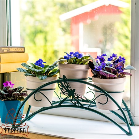 подоконная подставка на 3 растения