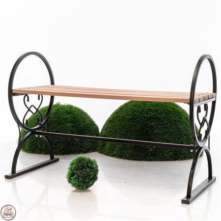 Кованая лавка с деревом 892-02R - фото 35524