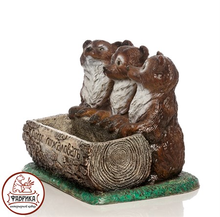 Уличное кашпо Три медведя