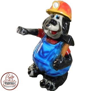 Садовая фигура из полистоуна Крот Шахтер F01037