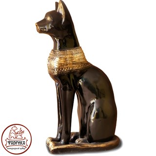 Садовый декор из полистоуна фигура Кошка Египет большая F01172-B