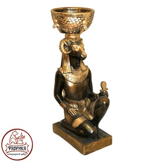 Садовый декор из полистоуна фигура Хнум F03023-B