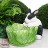Кашпо заяц с капустой